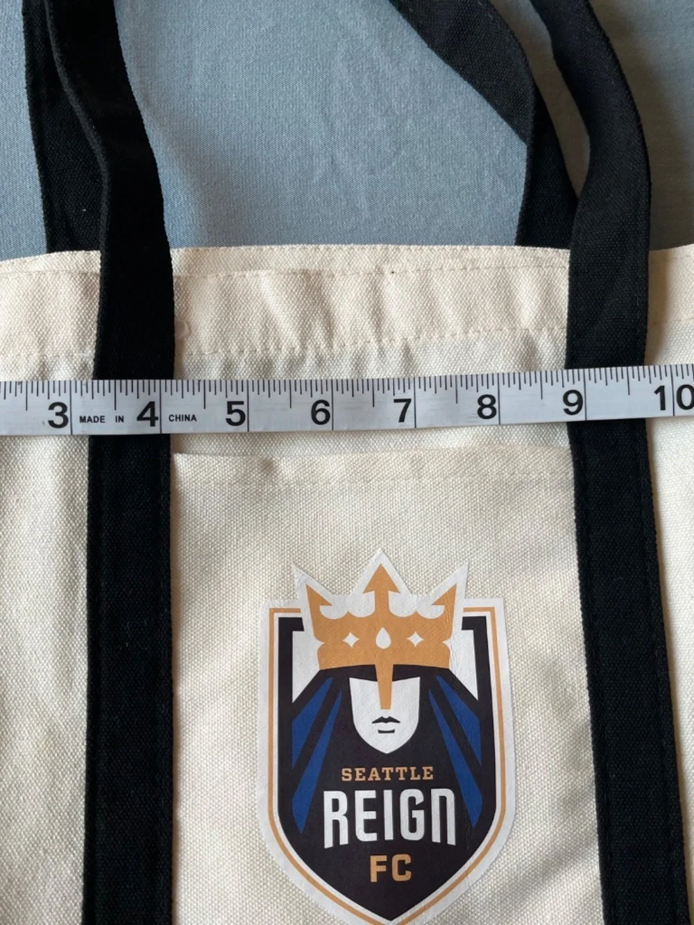 New Seattle Reign FC SRFC Shield Origins Beige/Off-White Mini Canvas Bag